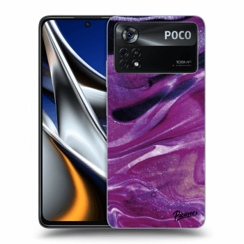 Szilikon tok erre a típusra Xiaomi Poco X4 Pro 5G - Purple glitter