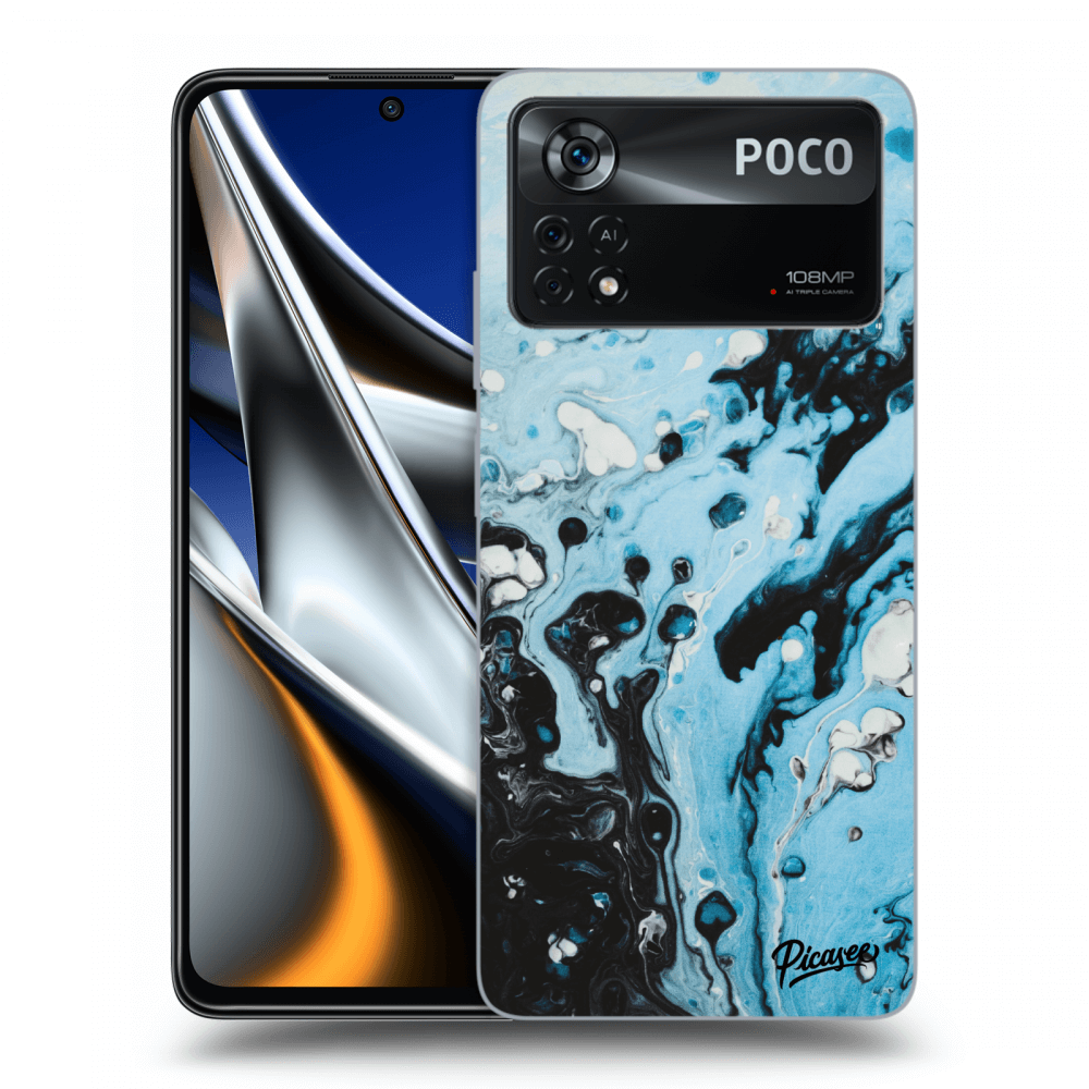 Picasee átlátszó szilikon tok az alábbi mobiltelefonokra Xiaomi Poco X4 Pro 5G - Organic blue