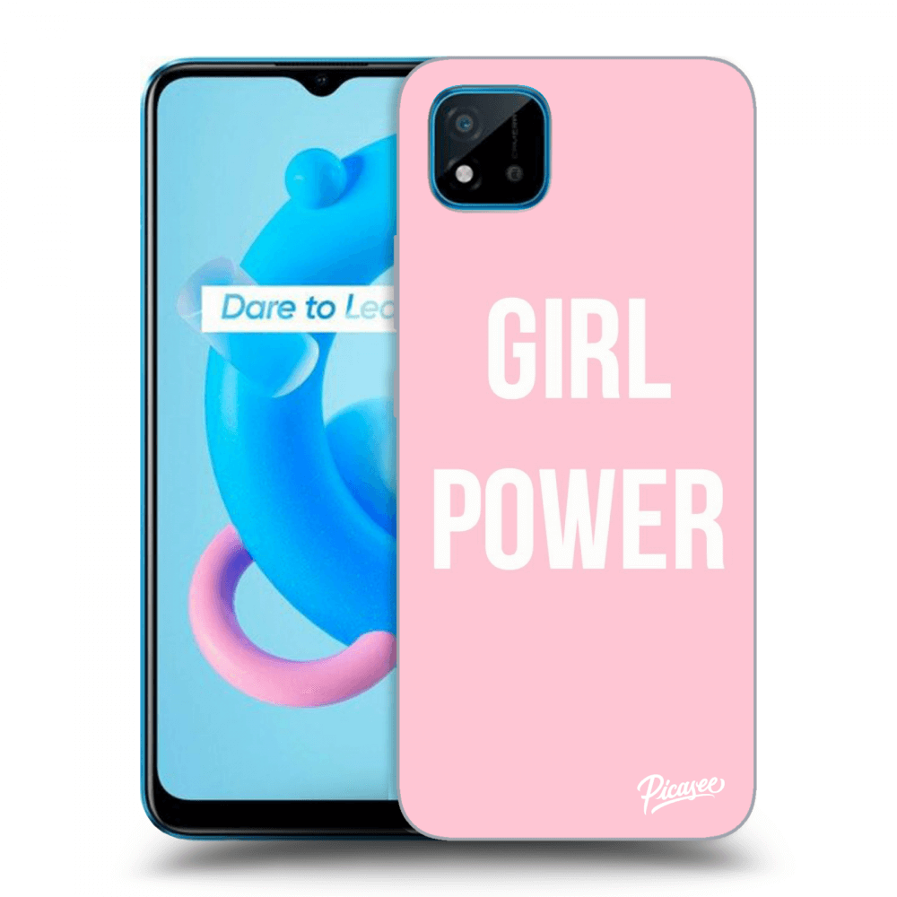 Picasee fekete szilikon tok az alábbi mobiltelefonokra Realme C11 (2021) - Girl power