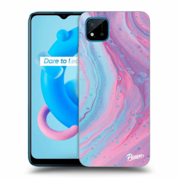 Szilikon tok erre a típusra Realme C11 (2021) - Pink liquid