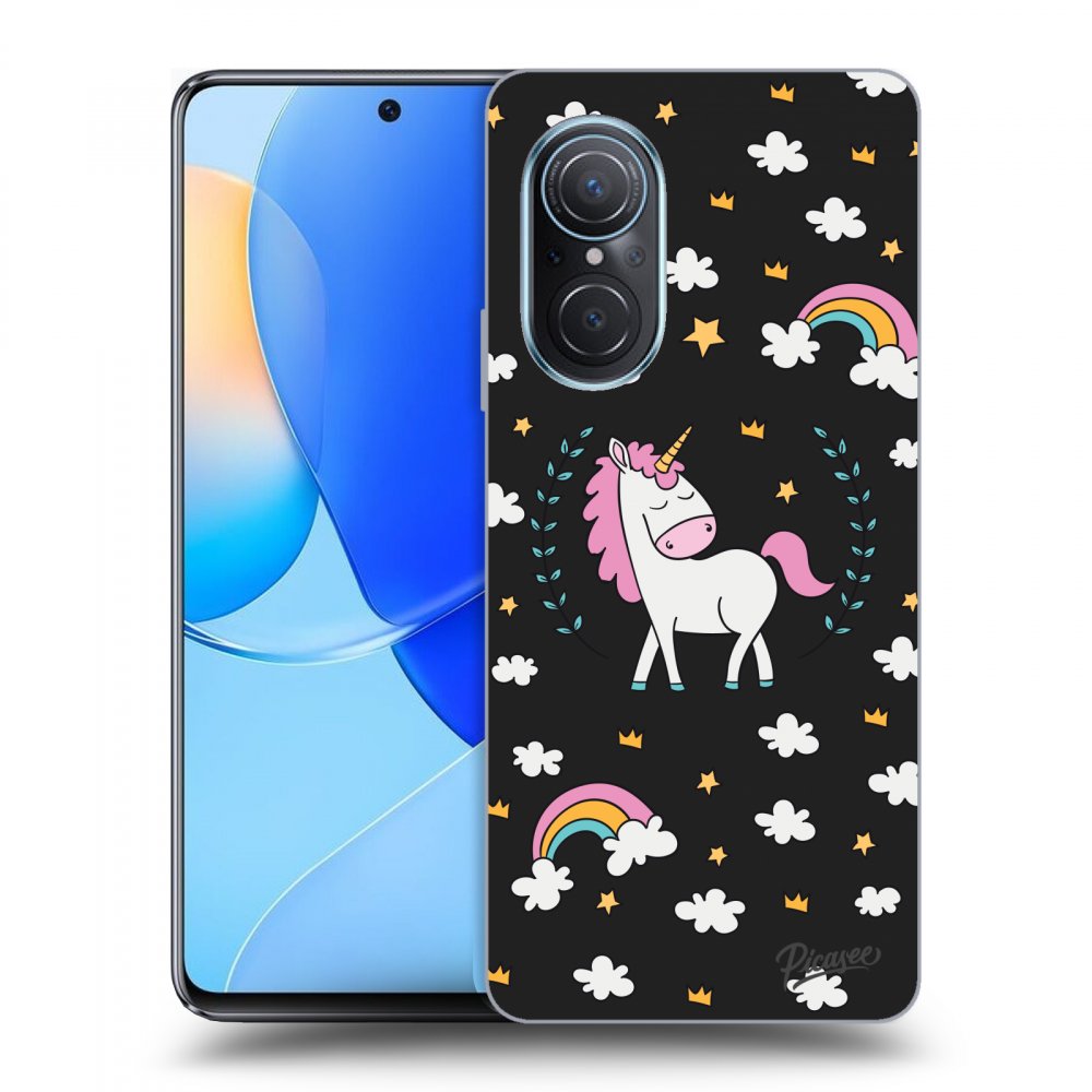 Picasee fekete szilikon tok az alábbi mobiltelefonokra Huawei Nova 9 SE - Unicorn star heaven