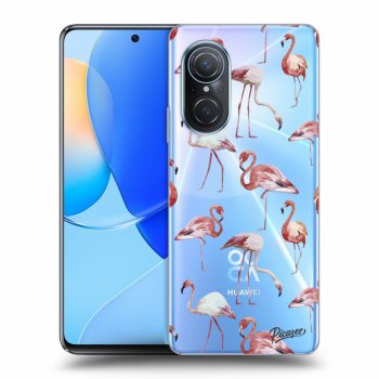 Picasee átlátszó szilikon tok az alábbi mobiltelefonokra Huawei Nova 9 SE - Flamingos