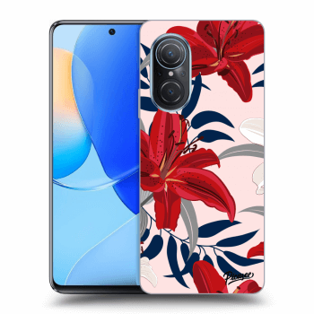 Szilikon tok erre a típusra Huawei Nova 9 SE - Red Lily