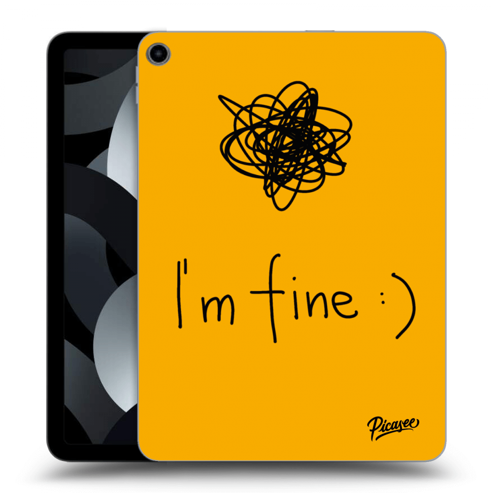Picasee fekete szilikon tok az alábbi táblagépre Apple iPad Air 5 10.9" 2022 - I am fine