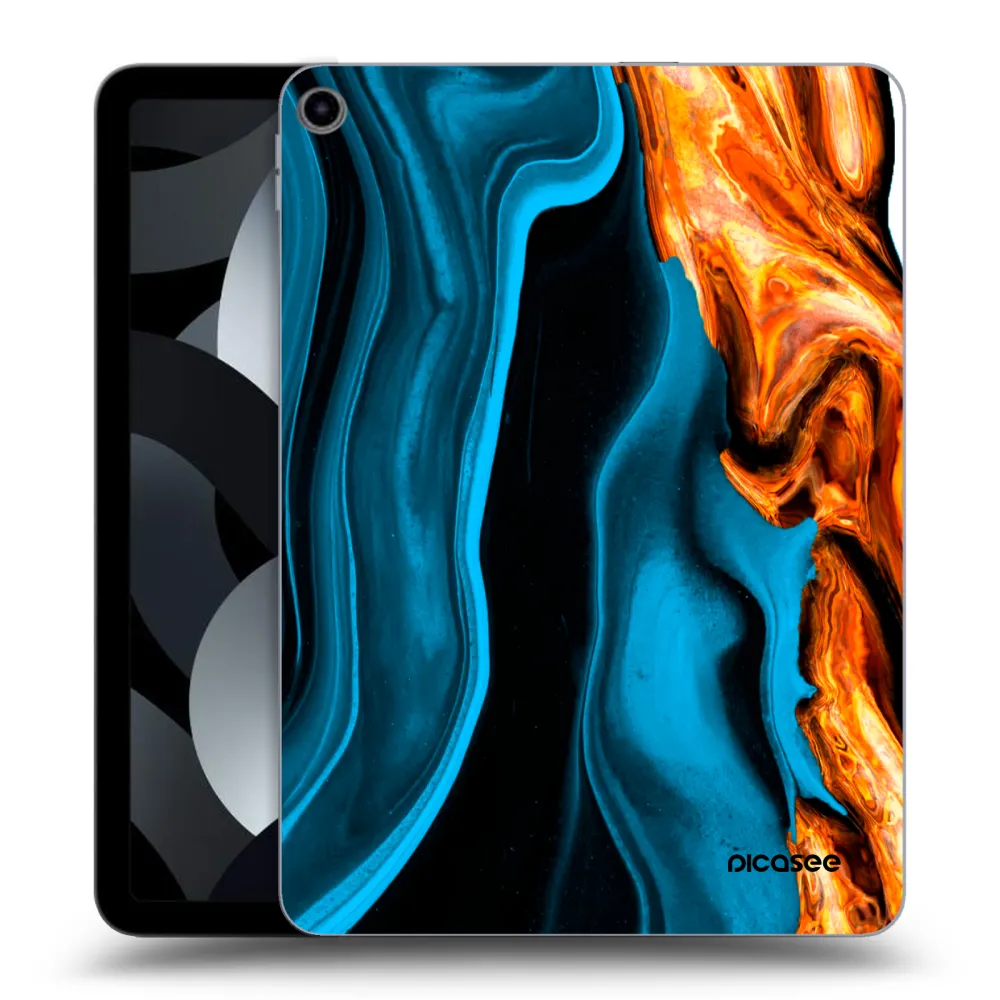 Picasee átlátszó szilikon tok az alábbi táblagépre Apple iPad Air 5 10.9" 2022 - Gold blue