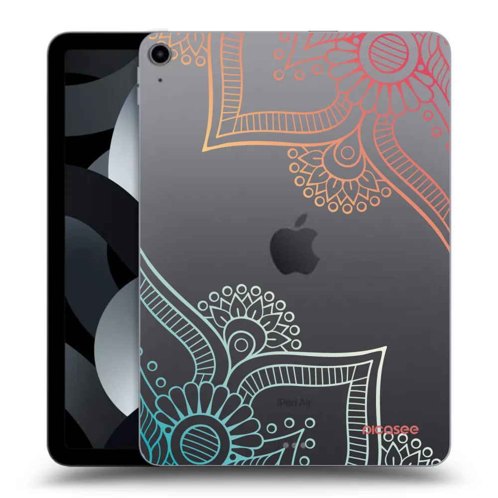 Picasee átlátszó szilikon tok az alábbi táblagépre Apple iPad Air 5 10.9" 2022 - Flowers pattern