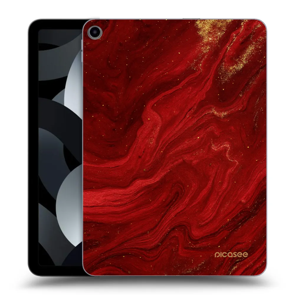 Picasee átlátszó szilikon tok az alábbi táblagépre Apple iPad Air 5 10.9" 2022 - Red