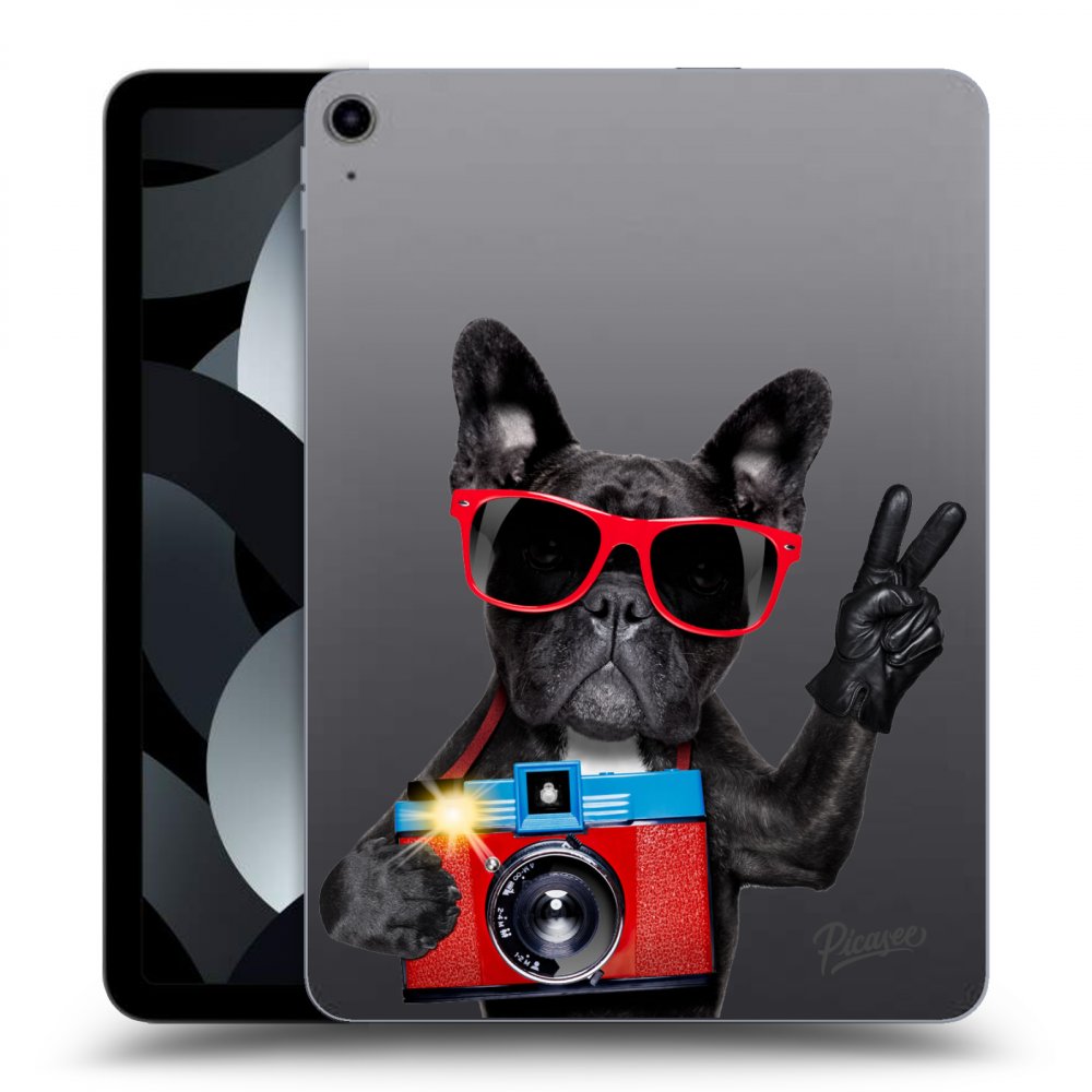 Picasee átlátszó szilikon tok az alábbi táblagépre Apple iPad Air 5 10.9" 2022 - French Bulldog