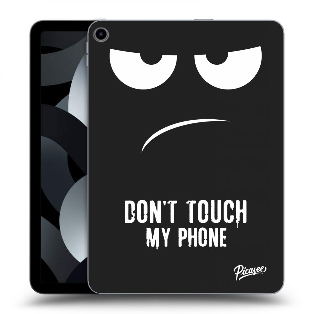 Picasee fekete szilikon tok az alábbi táblagépre Apple iPad Air 5 10.9" 2022 - Don't Touch My Phone