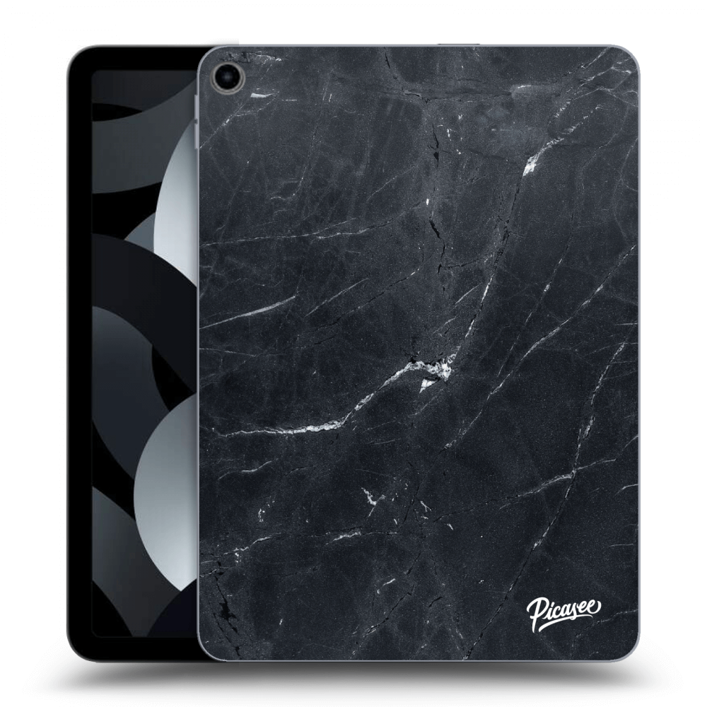 Picasee fekete szilikon tok az alábbi táblagépre Apple iPad Air 5 10.9" 2022 - Black marble