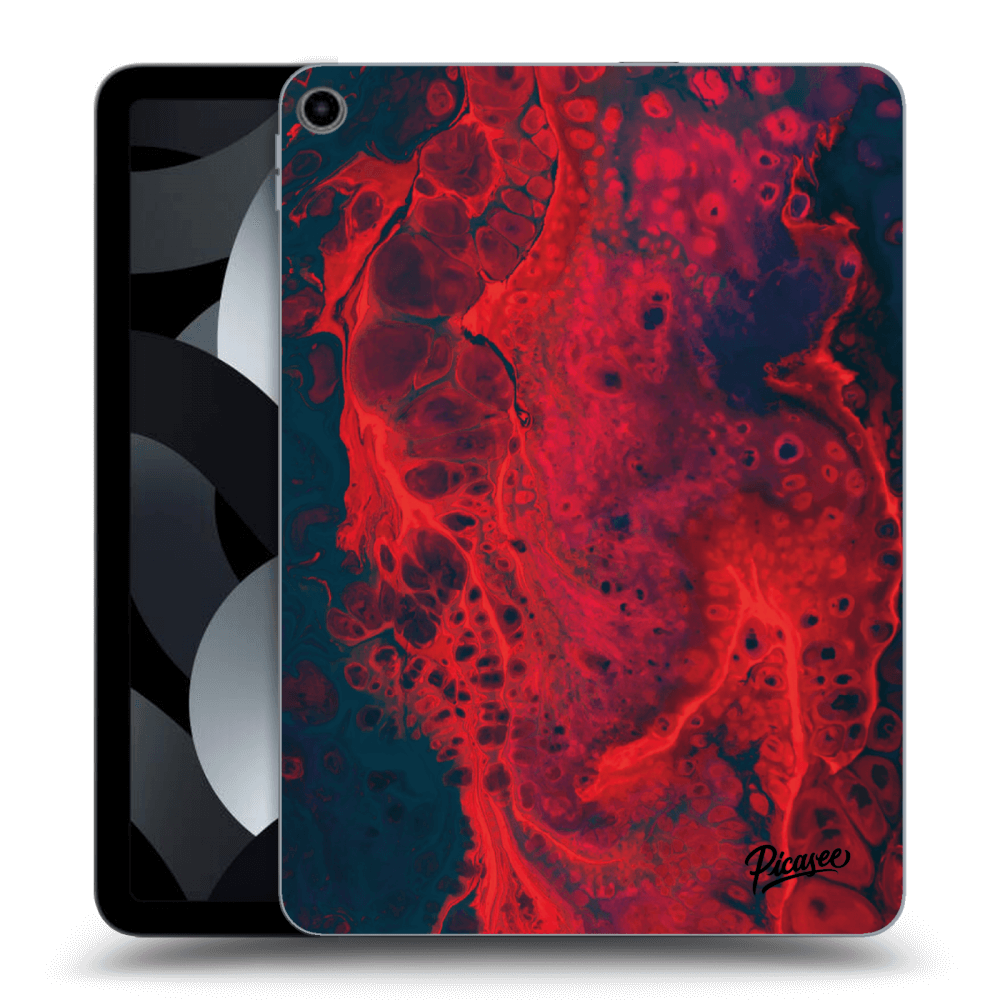 Picasee fekete szilikon tok az alábbi táblagépre Apple iPad Air 5 10.9" 2022 - Organic red