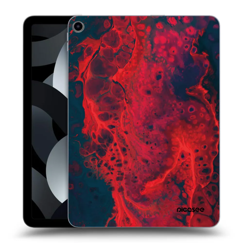 Picasee átlátszó szilikon tok az alábbi táblagépre Apple iPad Air 5 10.9" 2022 - Organic red