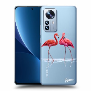 Picasee átlátszó szilikon tok az alábbi mobiltelefonokra Xiaomi 12 Pro - Flamingos couple