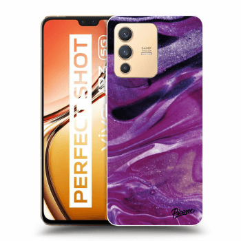 Picasee ULTIMATE CASE Vivo V23 5G - készülékre - Purple glitter