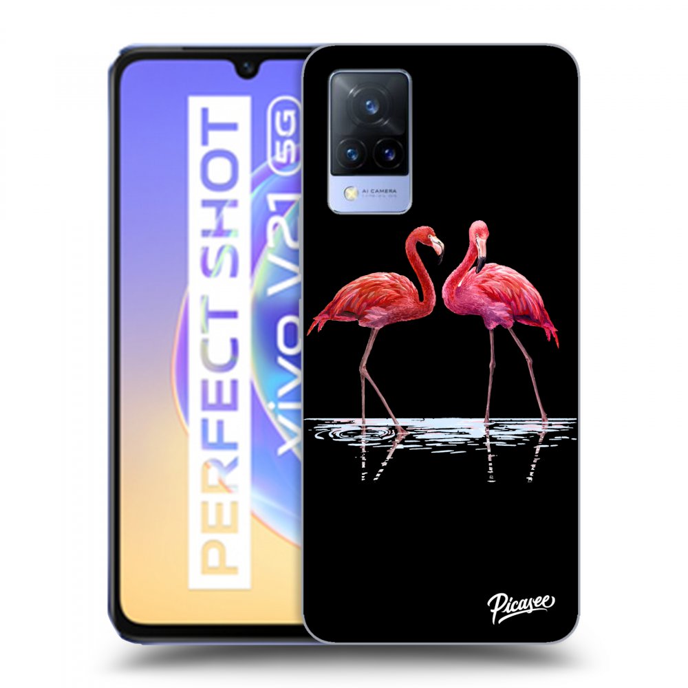 Picasee ULTIMATE CASE Vivo V21 5G - készülékre - Flamingos couple