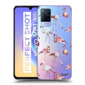 Picasee átlátszó szilikon tok az alábbi mobiltelefonokra Vivo V21 5G - Flamingos