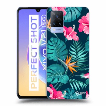 Szilikon tok erre a típusra Vivo V21 5G - Pink Monstera