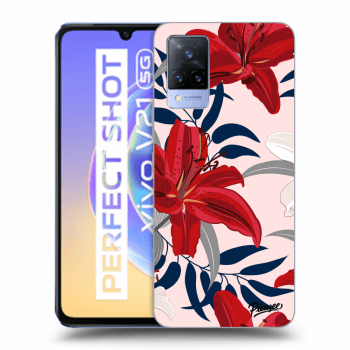 Szilikon tok erre a típusra Vivo V21 5G - Red Lily