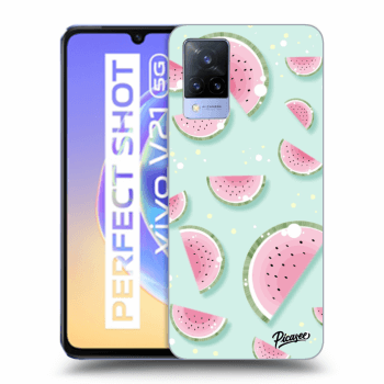 Picasee fekete szilikon tok az alábbi mobiltelefonokra Vivo V21 5G - Watermelon 2