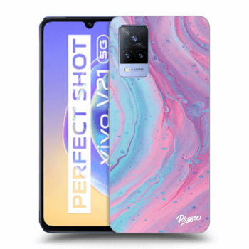 Szilikon tok erre a típusra Vivo V21 5G - Pink liquid