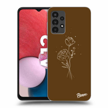Tok az alábbi mobiltelefonokra Samsung Galaxy A13 4G A135 - Brown flowers
