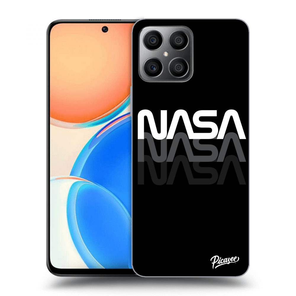 Picasee fekete szilikon tok az alábbi mobiltelefonokra Honor X8 - NASA Triple