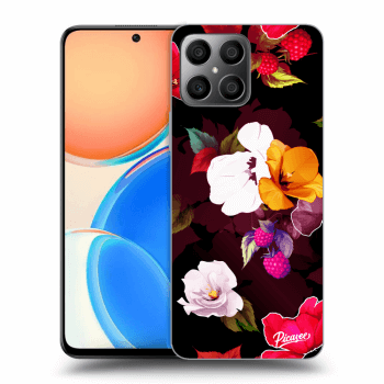 Picasee átlátszó szilikon tok az alábbi mobiltelefonokra Honor X8 - Flowers and Berries