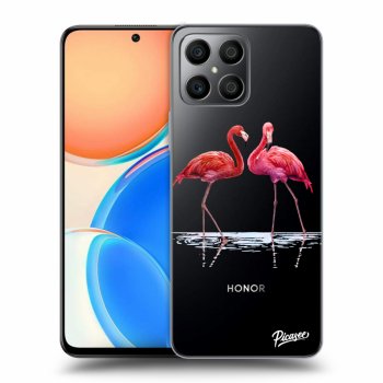 Picasee átlátszó szilikon tok az alábbi mobiltelefonokra Honor X8 - Flamingos couple