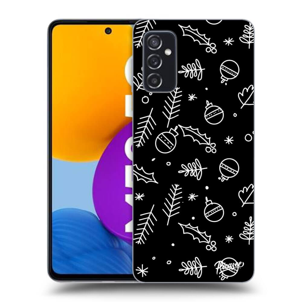 Picasee fekete szilikon tok az alábbi mobiltelefonokra Samsung Galaxy M52 5G - Mistletoe
