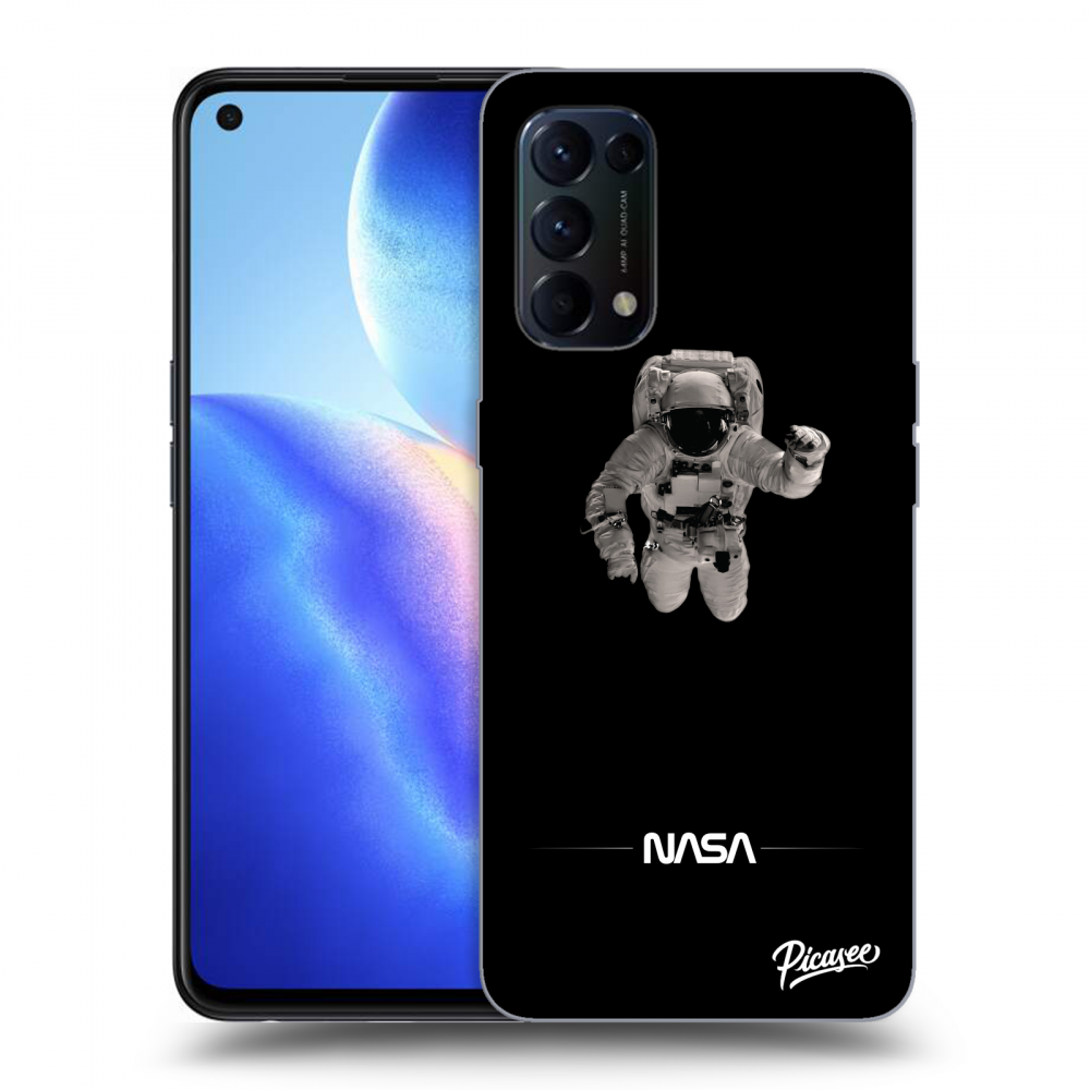 Picasee fekete szilikon tok az alábbi mobiltelefonokra OPPO Reno 5 5G - Astronaut Minimal