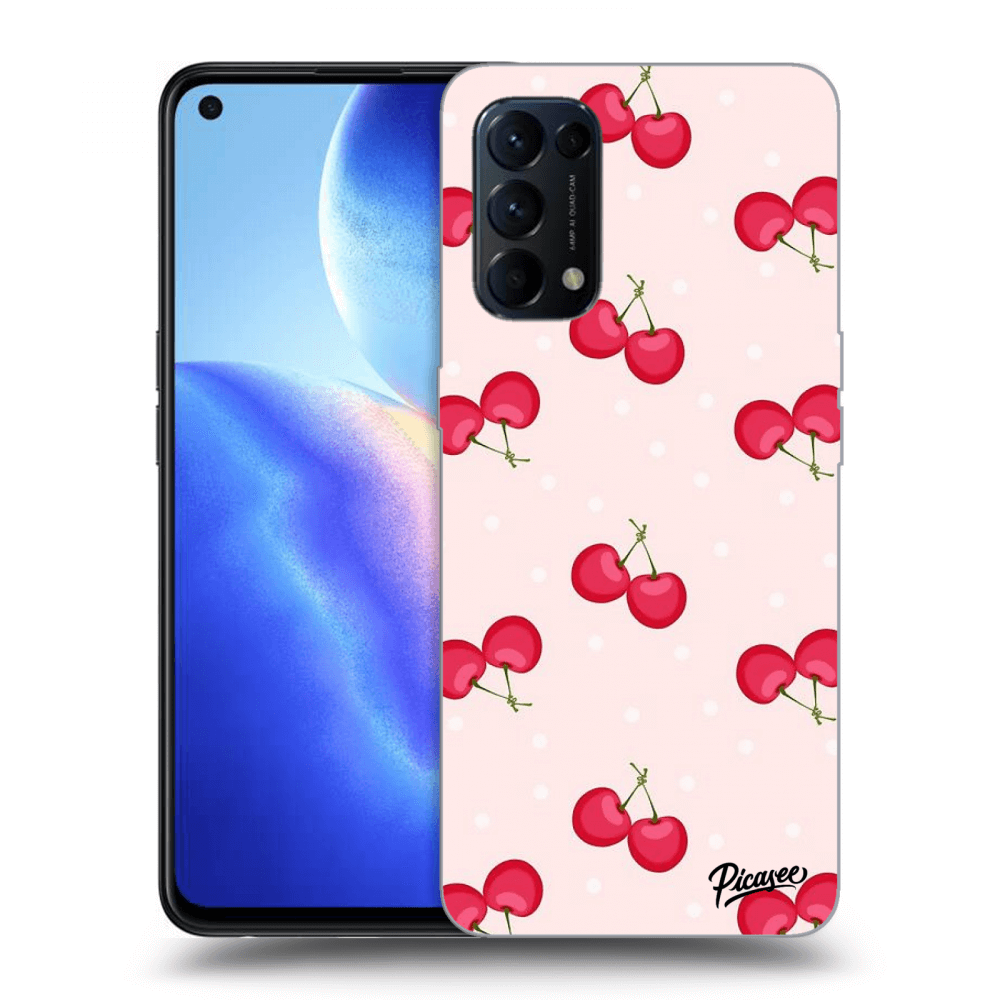 Picasee fekete szilikon tok az alábbi mobiltelefonokra OPPO Reno 5 5G - Cherries