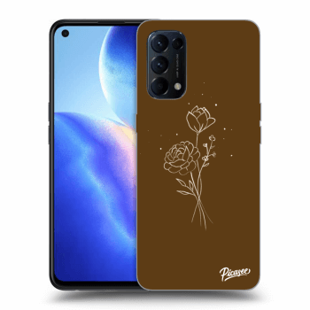 Szilikon tok erre a típusra OPPO Reno 5 5G - Brown flowers