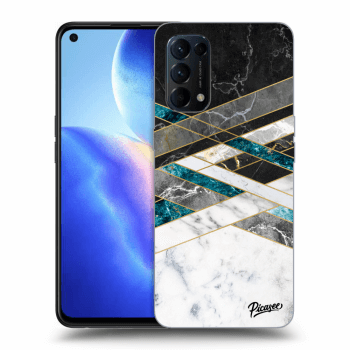 Szilikon tok erre a típusra OPPO Reno 5 5G - Black & White geometry