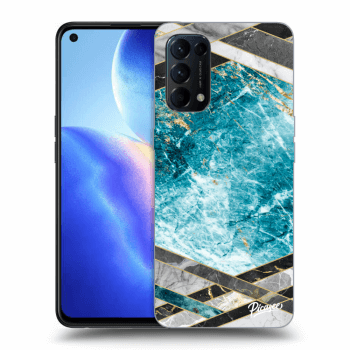 Szilikon tok erre a típusra OPPO Reno 5 5G - Blue geometry