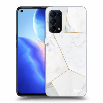 Szilikon tok erre a típusra OPPO Reno 5 5G - White tile