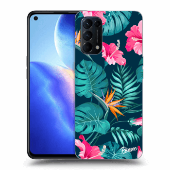 Szilikon tok erre a típusra OPPO Reno 5 5G - Pink Monstera