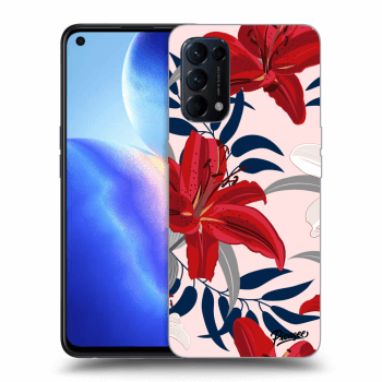 Szilikon tok erre a típusra OPPO Reno 5 5G - Red Lily