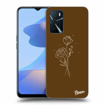 Szilikon tok erre a típusra OPPO A16 - Brown flowers