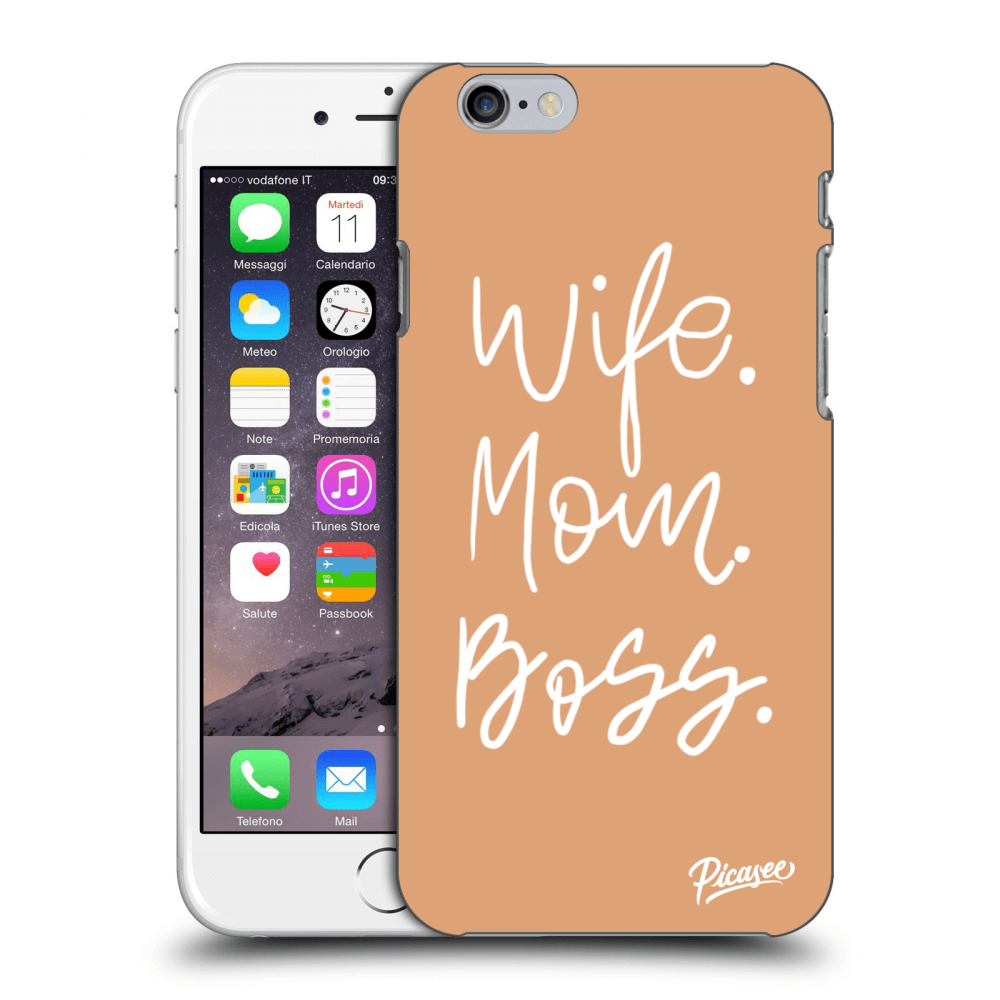 Picasee átlátszó szilikon tok az alábbi mobiltelefonokra Apple iPhone 6/6S - Boss Mama