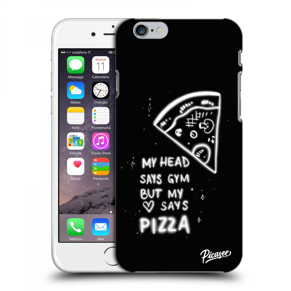 Picasee átlátszó szilikon tok az alábbi mobiltelefonokra Apple iPhone 6/6S - Pizza