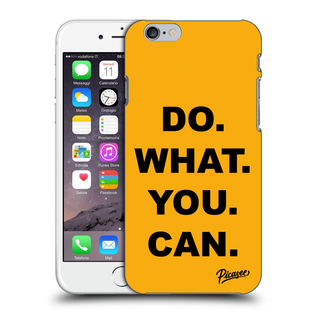 Picasee fekete szilikon tok az alábbi mobiltelefonokra Apple iPhone 6/6S - Do What You Can