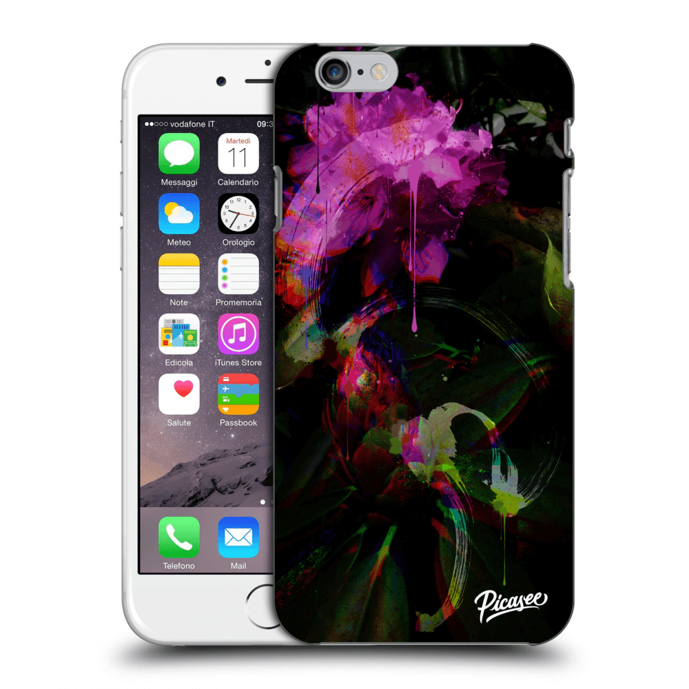 Picasee átlátszó szilikon tok az alábbi mobiltelefonokra Apple iPhone 6/6S - Peony Color