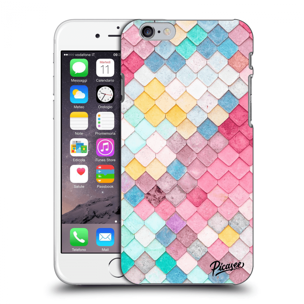 Picasee tejszínű szilikon tok az alábbi mobiltelefonokra Apple iPhone 6/6S - Colorful roof