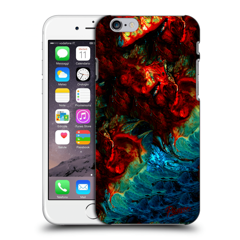 Picasee fekete szilikon tok az alábbi mobiltelefonokra Apple iPhone 6/6S - Universe