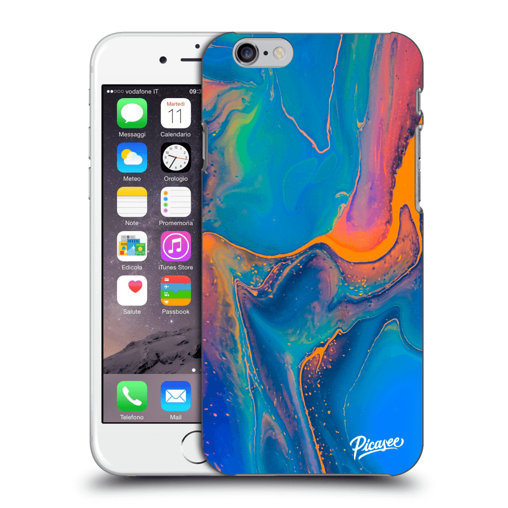 Picasee átlátszó szilikon tok az alábbi mobiltelefonokra Apple iPhone 6/6S - Rainbow
