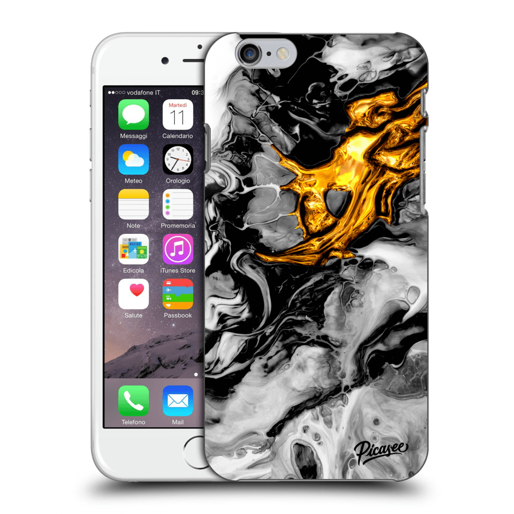Picasee ULTIMATE CASE Apple iPhone 6/6S - készülékre - Black Gold 2