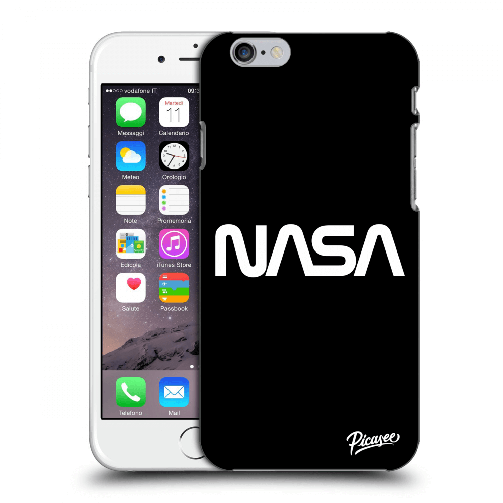 Picasee fekete szilikon tok az alábbi mobiltelefonokra Apple iPhone 6/6S - NASA Basic