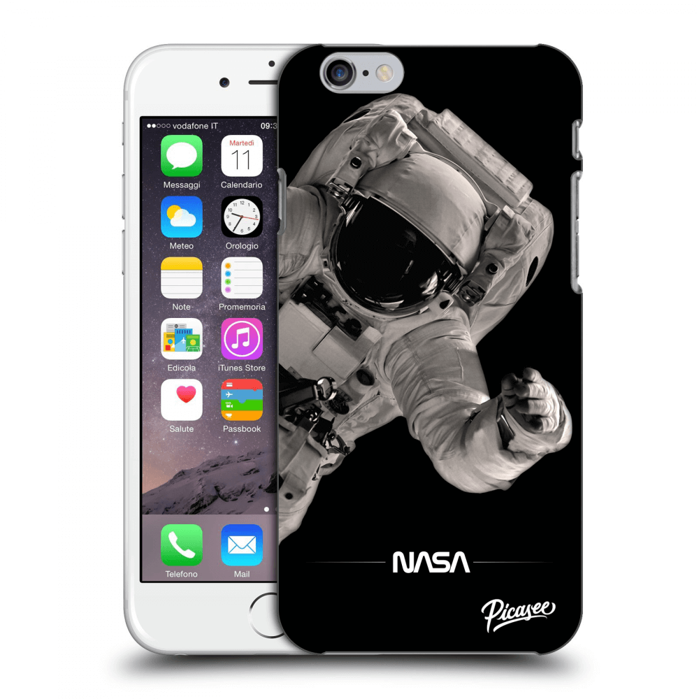 Picasee fekete szilikon tok az alábbi mobiltelefonokra Apple iPhone 6/6S - Astronaut Big