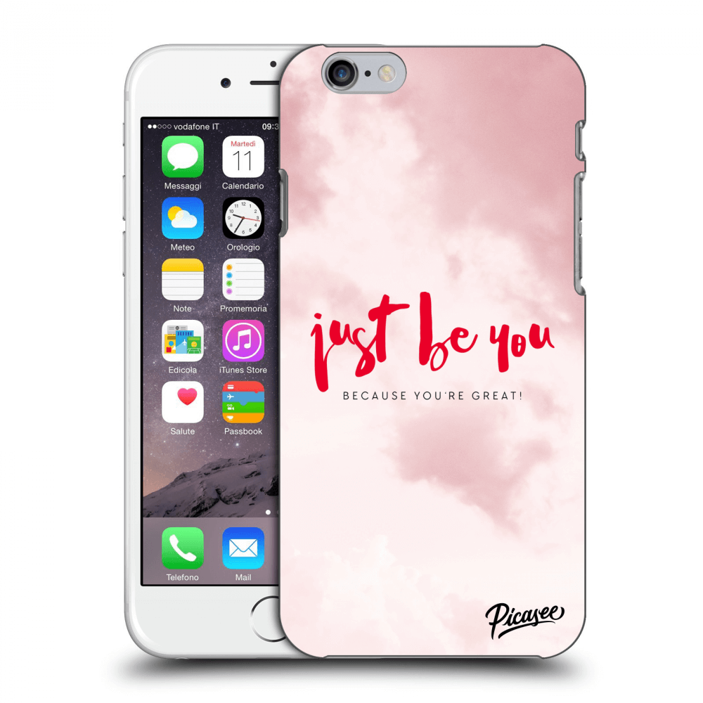 Picasee átlátszó szilikon tok az alábbi mobiltelefonokra Apple iPhone 6/6S - Just be you