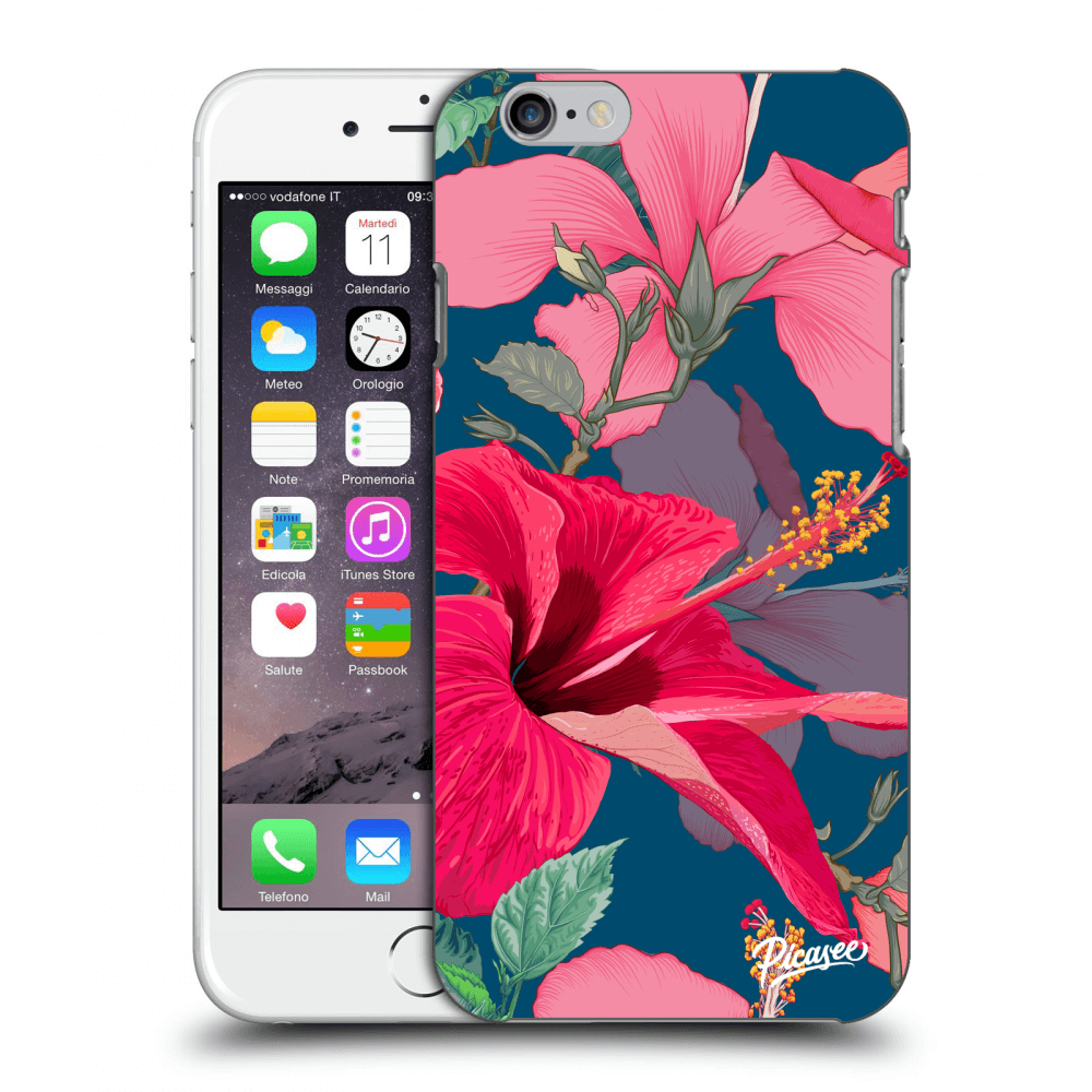 Picasee átlátszó szilikon tok az alábbi mobiltelefonokra Apple iPhone 6/6S - Hibiscus